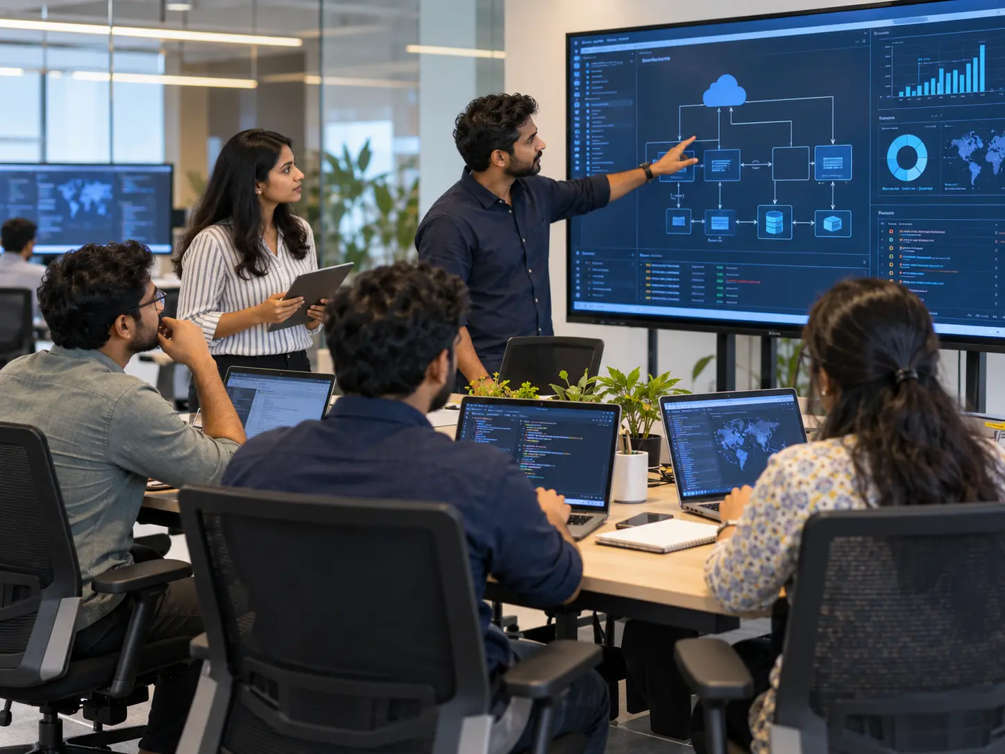 Technology team at work