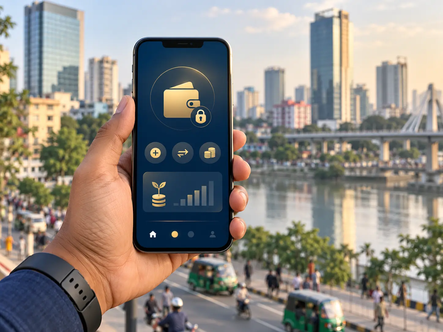 Illustration of a future mobile financial service